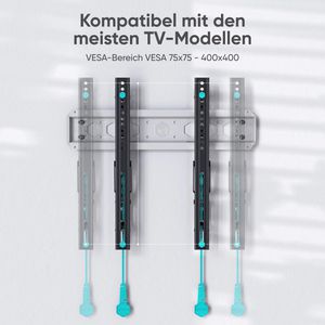 Produktbild für TV-Wandhalterung Onkron TM5-BW, bis 60 kg, schwarz/weiß