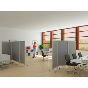 Produktbild für Stellwand Paperflow CR01X2.35, auf Rollen, 2-teilig