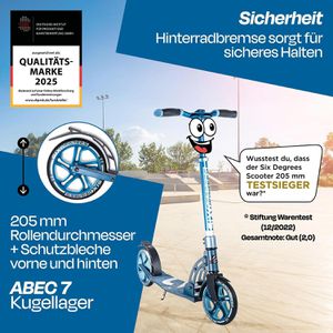 Produktbild für Scooter Six-Degrees 205, Aluminium, blau