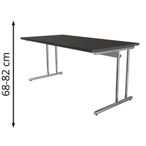 Schreibtisch Kerkmann Artline, anthrazit / silber