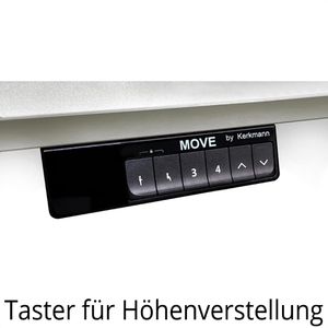 Produktbild für Schreibtisch Kerkmann Move 1 stable, lichtgrau / anthrazit