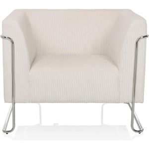 Produktbild für Loungesessel hJh-OFFICE CURACAO CORD, 713517, weiß