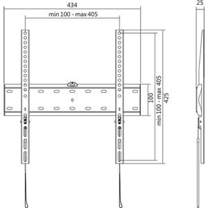 Produktbild für TV-Wandhalterung LogiLink BP0013, bis 40 kg