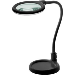 Produktbild für Lupenleuchte Goobay 2in1, schwarz, 100 mm Glaslinse, LED
