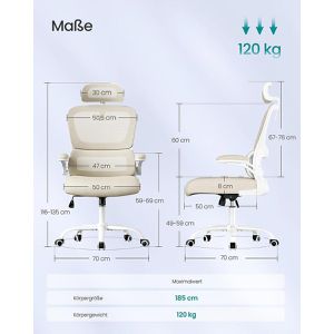 Produktbild für Bürostuhl Songmics OBN041L01