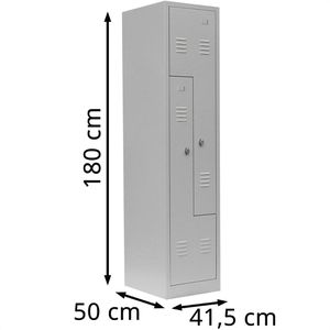 Produktbild für Spind Lüllmann 525100, Z-Spind, lichtgrau