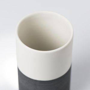 Produktbild für Zahnputzbecher Sealskin Doppio, grau, aus Keramik
