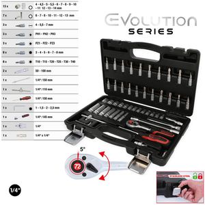Produktbild für Werkzeugkoffer KS-Tools Steckschlüssel 911.0653