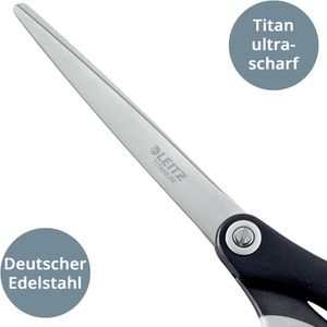 Produktbild für Büroschere Leitz Titanium, 54166095, mit Softgrip