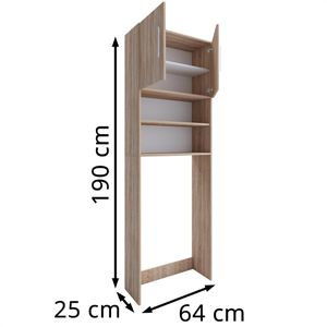 Produktbild für Waschmaschinenschrank VCM Jutas 919460, sonoma eiche