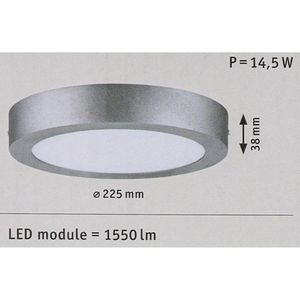 Produktbild für LED-Panel Paulmann Lunar, silber, Ø 22,5 cm