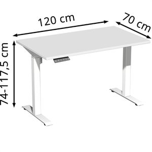 Produktbild für Schreibtisch Geramöbel Elevate Home, lichtgrau / weiß