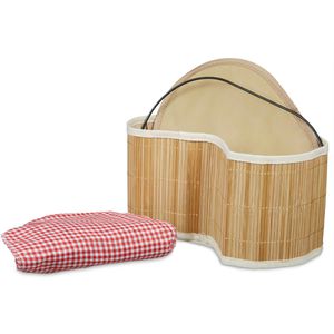 Produktbild für Brotkorb Relaxdays 10020573, aus Bambus / Stoff