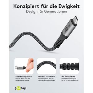 Produktbild für USB-Kabel Goobay 74211, USB4, 1 m