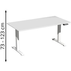 Schreibtisch Geramöbel Elevate Basic, lichtgrau / weiß