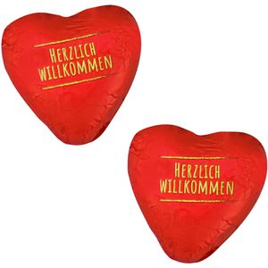 Produktbild für Minischokolade Storz Schokoladenherzen Herzlich Willkommen