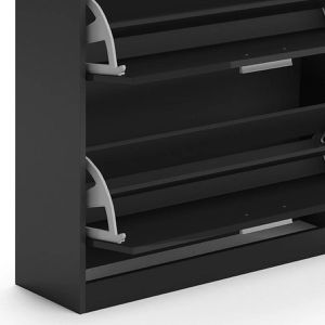 Produktbild für Schuhschrank Vicco Alex, schwarz, mit LED-Beleuchtung