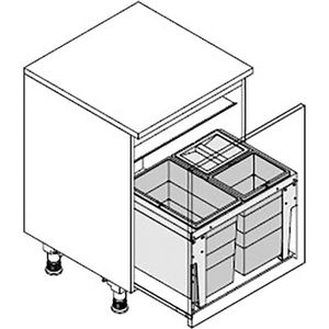 Produktbild für Einbaumülleimer Hailo AS Triple XL 600, 3631691
