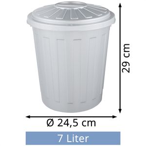 Produktbild für Mülleimer Keeeper Mini-Tonne, light silver