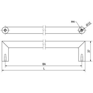 Produktbild für Möbelgriffe SO-TECH E11, silber, aus Edelstahl