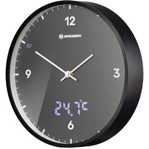 Produktbild für Wanduhr Bresser MyTime LEDsec, Kunststoff, analog, Funkuhr
