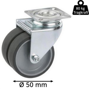 Produktbild für Apparaterolle Dörner+Helmer 776160, mit Anschraubplatte
