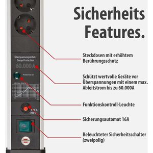 Produktbild für Steckdosenleiste Brennenstuhl Premium Protect, 3m