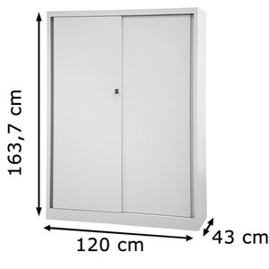 Produktbild für Schiebetürenschrank Bisley Eco SD12173S645, abschließbar