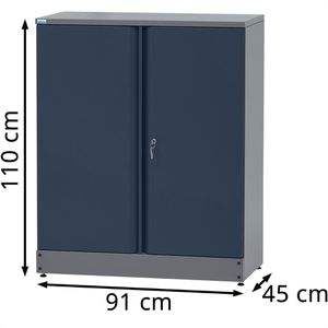 Produktbild für Werkzeugschrank Küpper 71693, aus Metall, grau / blau