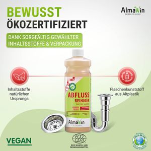 Produktbild für Rohrreiniger AlmaWin Abflussreiniger, flüssig