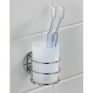 Produktbild für Zahnputzbecher Wenko Turbo-Loc, weiß, aus Kunststoff