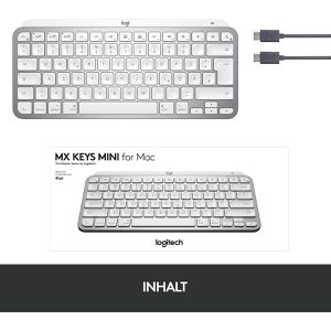 Produktbild für Tastatur Logitech MX Keys Mini for MAC Pale Gray