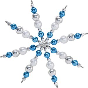 Produktbild für Bastelset Folia Perlensterne-Set, Blau / Silber