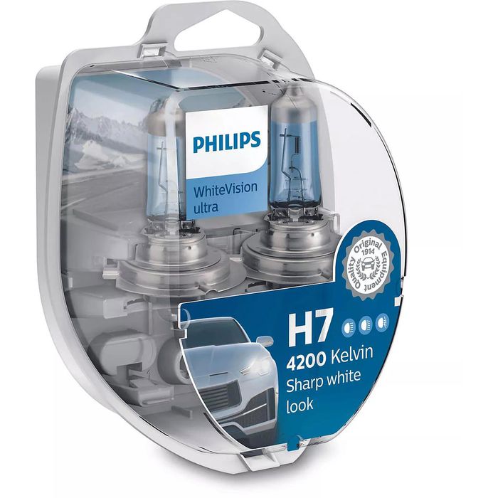 Philips Auto-Lampe WhiteVision ultra 12972WVUSM, H7, 12V