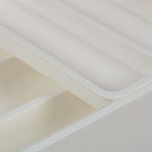 Produktbild für Besteckkasten Relaxdays 10027748, weiß, aus Kunststoff