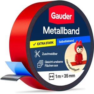Produktbild für Magnetband Gauder Metallband, rot