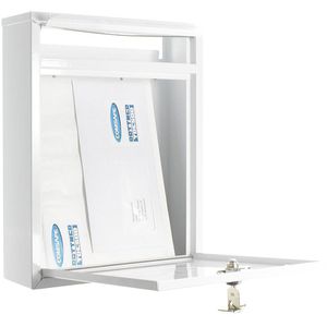 Produktbild für Briefkasten Rottner T04751, Como, weiß, aus Stahl