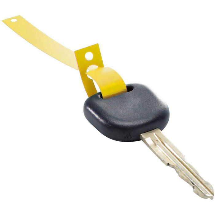 Eichner Schlüsselanhänger 9219 00109, mit Schlaufe, HDPE-Kunststoff, gelb,  1000 Stück, auf Rolle – Böttcher AG