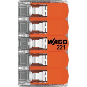 Produktbild für Verbindungsklemme Wago Compact, 221-415/995-008, 5 Leiter
