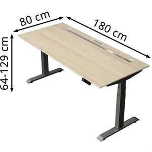 Produktbild für Schreibtisch Kerkmann Move boost 4, ahorn / anthrazit