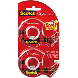 Klebebandabroller Scotch 6-1975D Crystal, 2 Stück