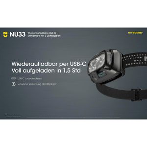 Produktbild für Stirnlampe Nitecore NU33 LED, wiederaufladbar