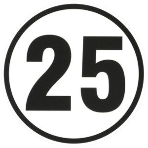 Fahrzeugkennzeichnung SafetyMarking Geschwindigkeitsschild 25
