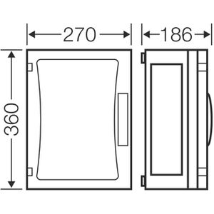 Produktbild für Leergehäuse Hensel FP 0240, wasserdicht IP65 für außen