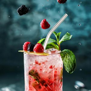 Produktbild für Strohhalme Böttcher-AG gebogen, aus Edelstahl