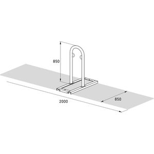 Produktbild für Fahrradständer WSM Track 31, Bodenmontage / freistehend