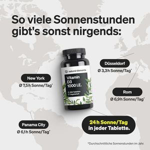 Produktbild für Vitamin-D natural-elements 365 Tabletten