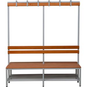 Produktbild für Umkleidebank G-Office SBU/BG, Sitzfläche Holz, 200 cm