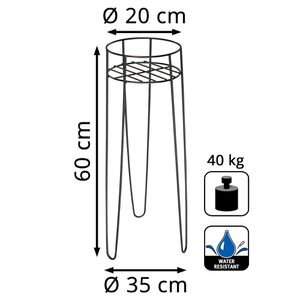 Produktbild für Blumenständer Wagner-System GH 0660, schwarz