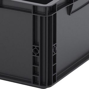 Produktbild für Eurobox AUER ESD EG 64/22 HG, schwarz, 45 Liter